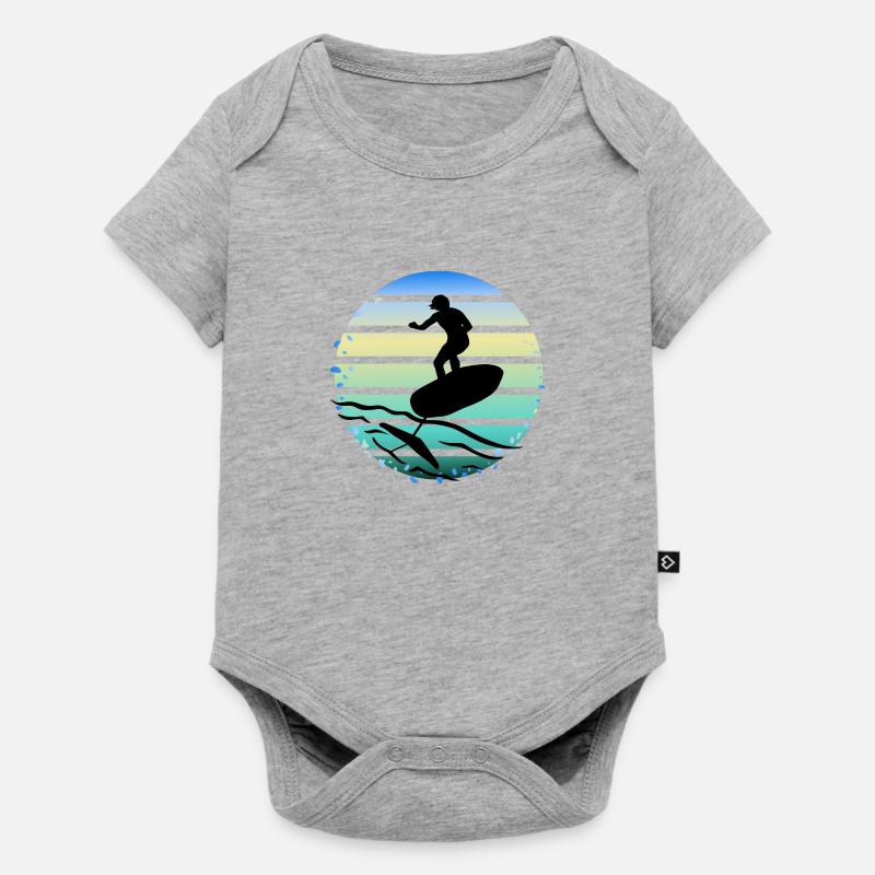 foil surf - foil surf - foilsurf - Body à manches courtes Premium Bébé - gris chiné