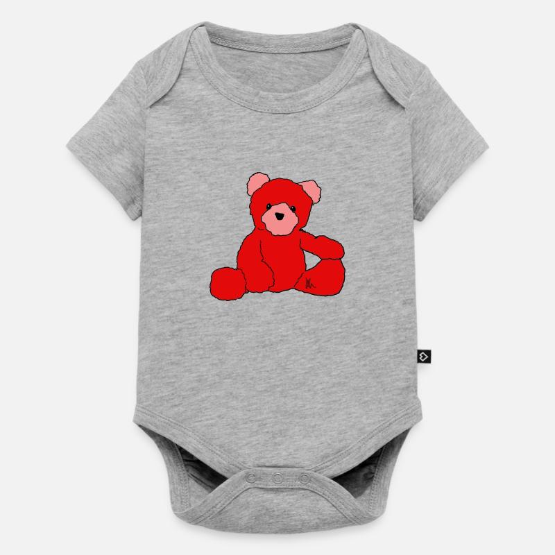 Teddy - Body à manches courtes Premium Bébé - gris chiné