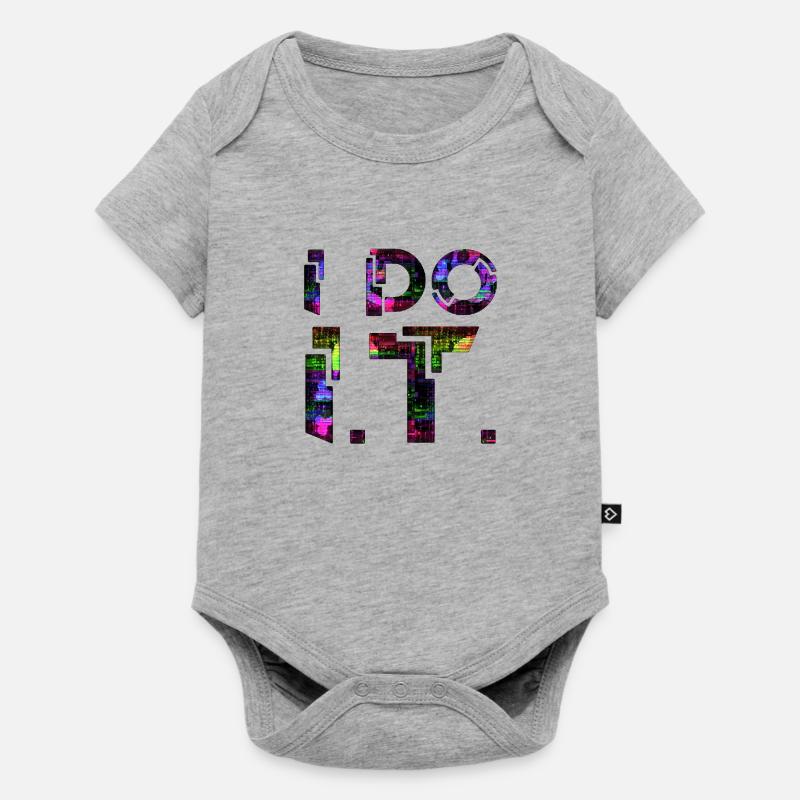 IT guy support geek computer computer geek je le fais - Body à manches courtes Premium Bébé - gris chiné