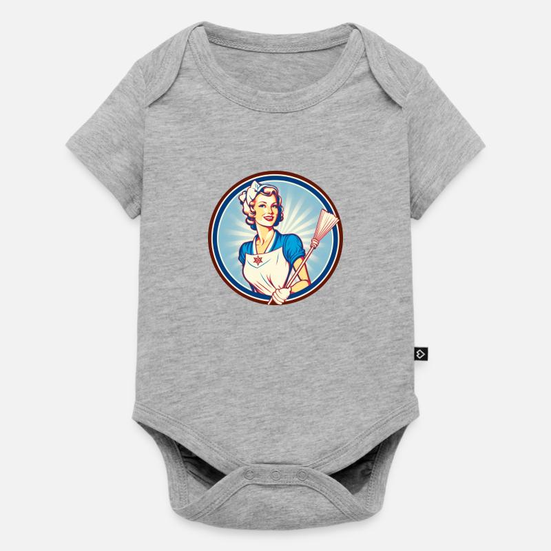 Perfekte Ehefrau - Baby Premium Kurzarmbody - Grau meliert
