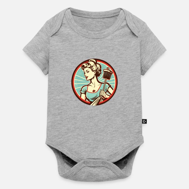 Perfekte Ehefrau - Baby Premium Kurzarmbody - Grau meliert