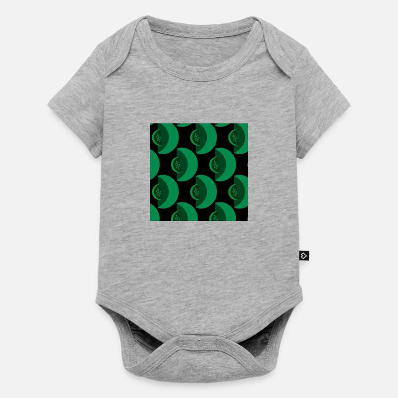 Champignon vert - Body à manches courtes Premium Bébé - gris chiné