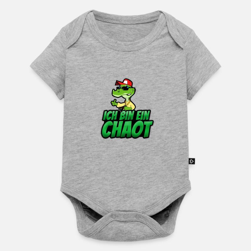 Ich bin ein Chaot - Baby Premium Kurzarmbody - Grau meliert