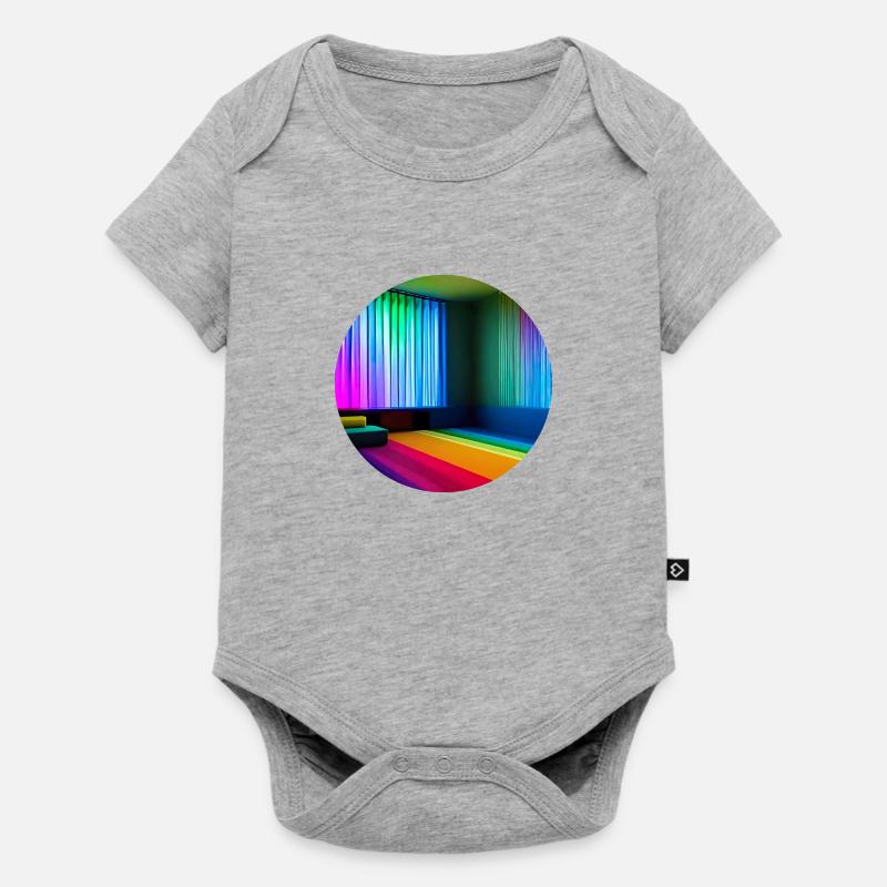 Art numérique de l’espace liminal - Body à manches courtes Premium Bébé - gris chiné