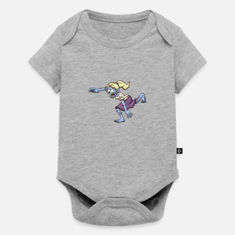 Exécuter Zombie - Body à manches courtes Premium Bébé - gris chiné