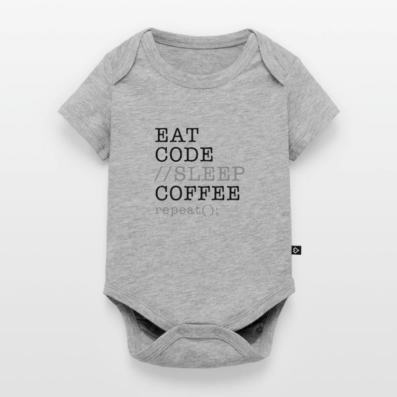Informatik Python Programmierer essen Code Schlaf Baby Premium Kurzarmbody