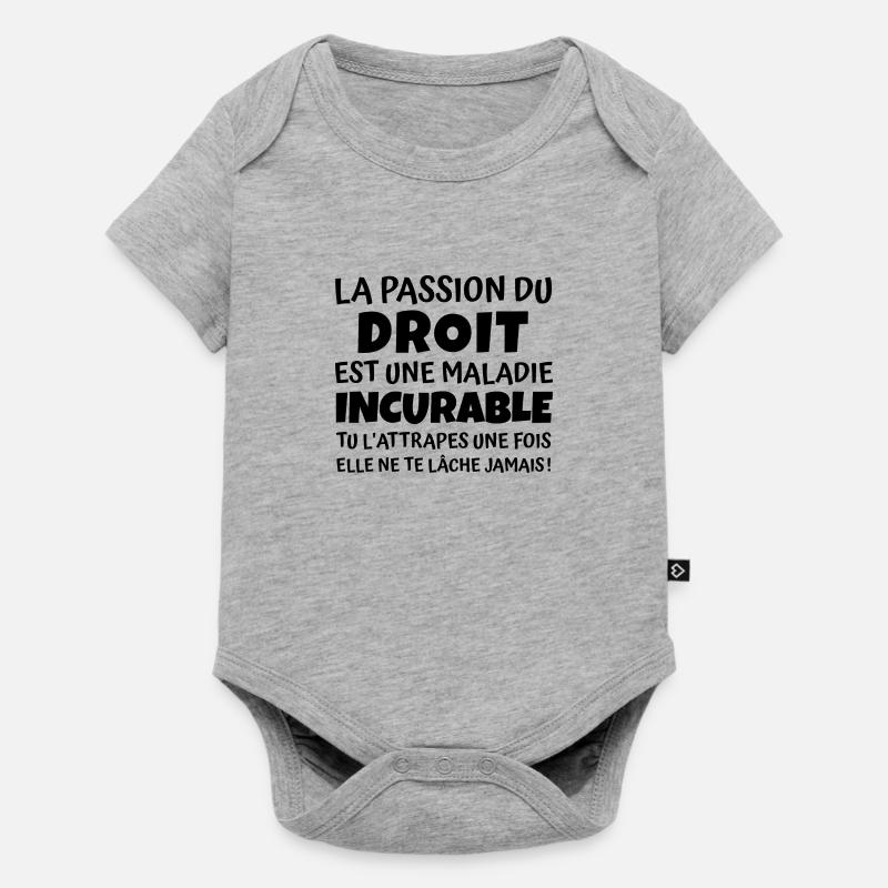 la passion du droit - Body à manches courtes Premium Bébé - gris chiné