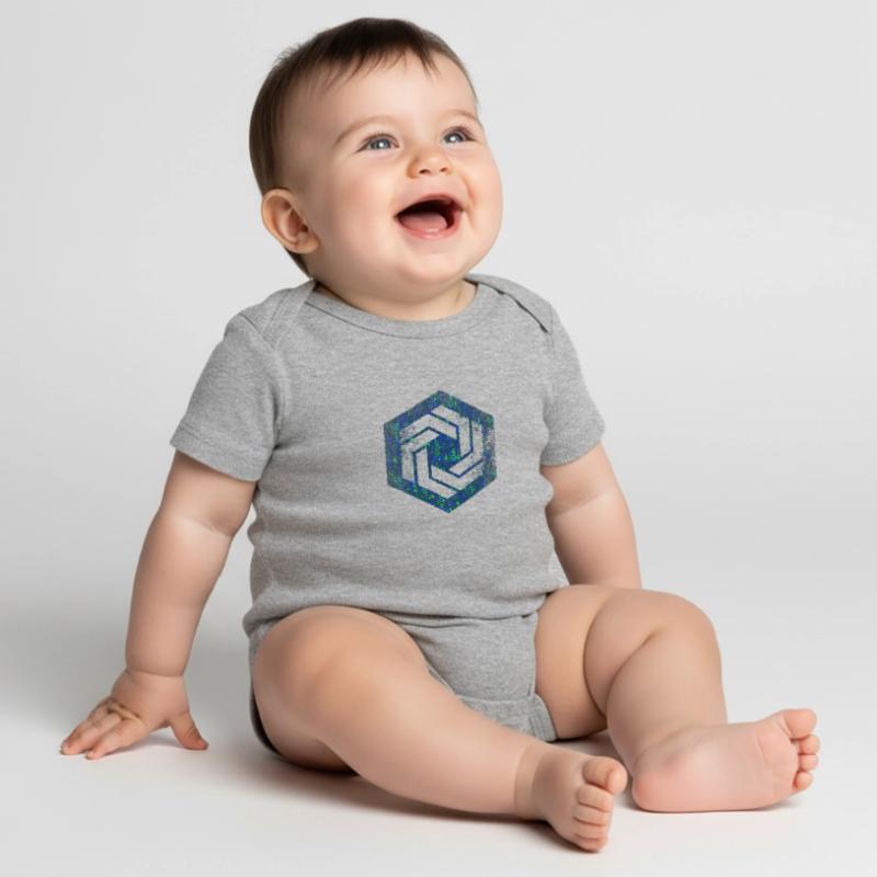 hexagon programming programmer coding geometric Baby Premium short-sleeve bodysuit