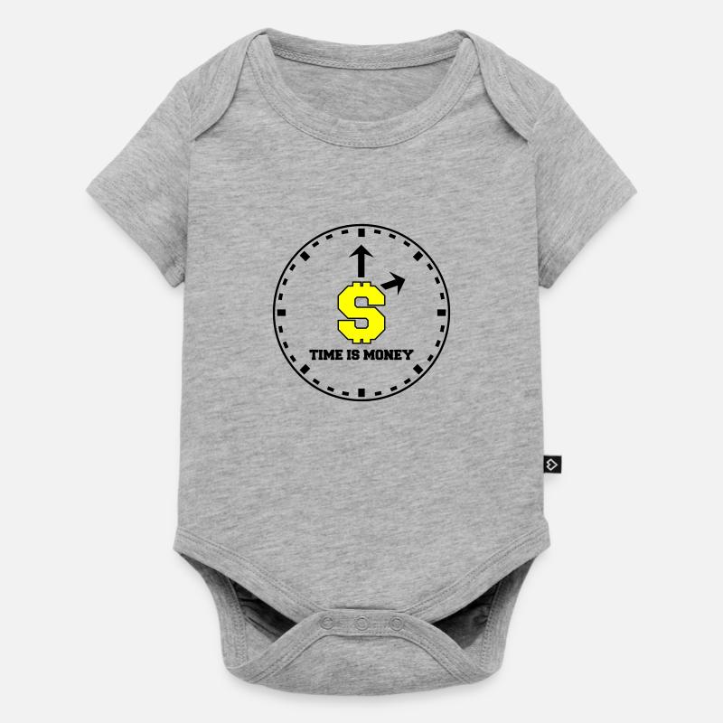 Le temps, c’est de l’argent 2 - Body à manches courtes Premium Bébé - gris chiné