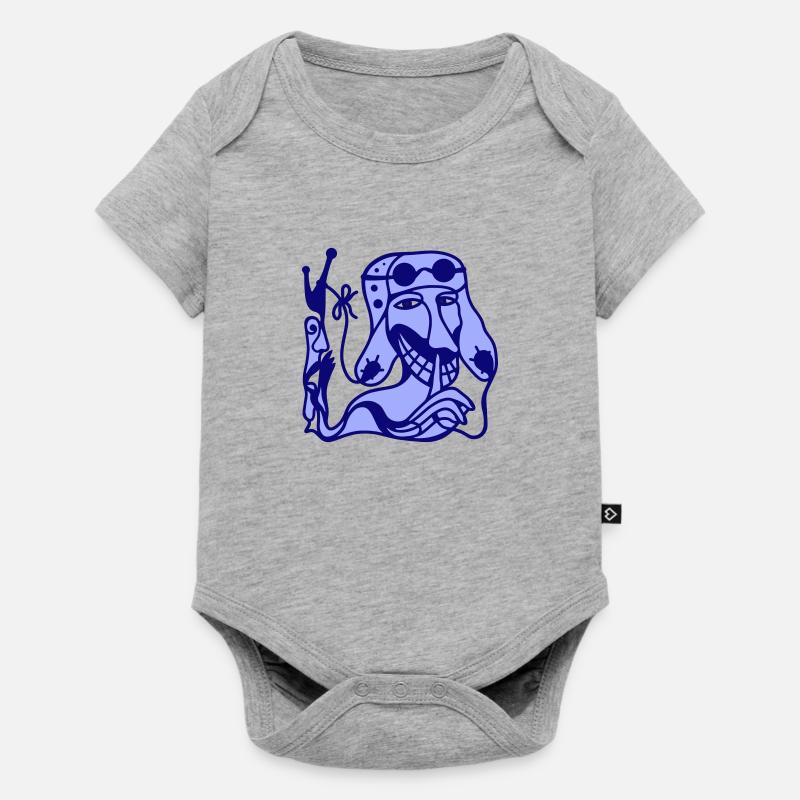 Tranquille! Des mots calmes et un respect restreint - Body à manches courtes Premium Bébé - gris chiné