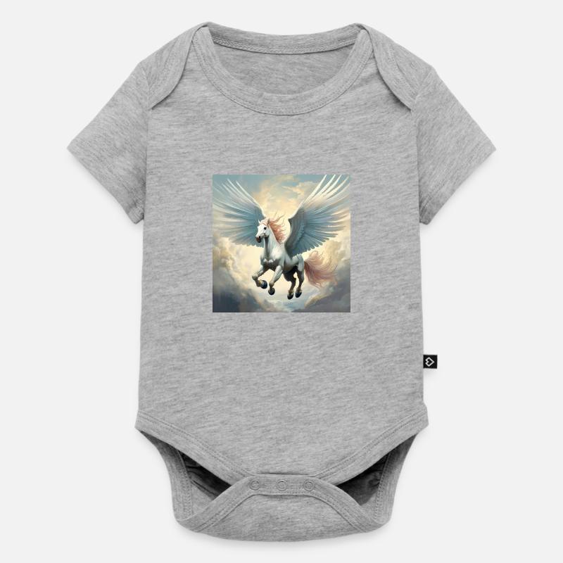 Pégase - Body à manches courtes Premium Bébé - gris chiné