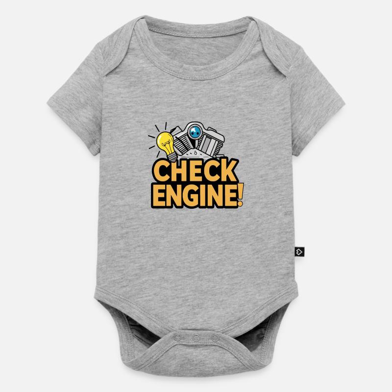 Check Engine - Baby Premium short-sleeve bodysuit - heather grey