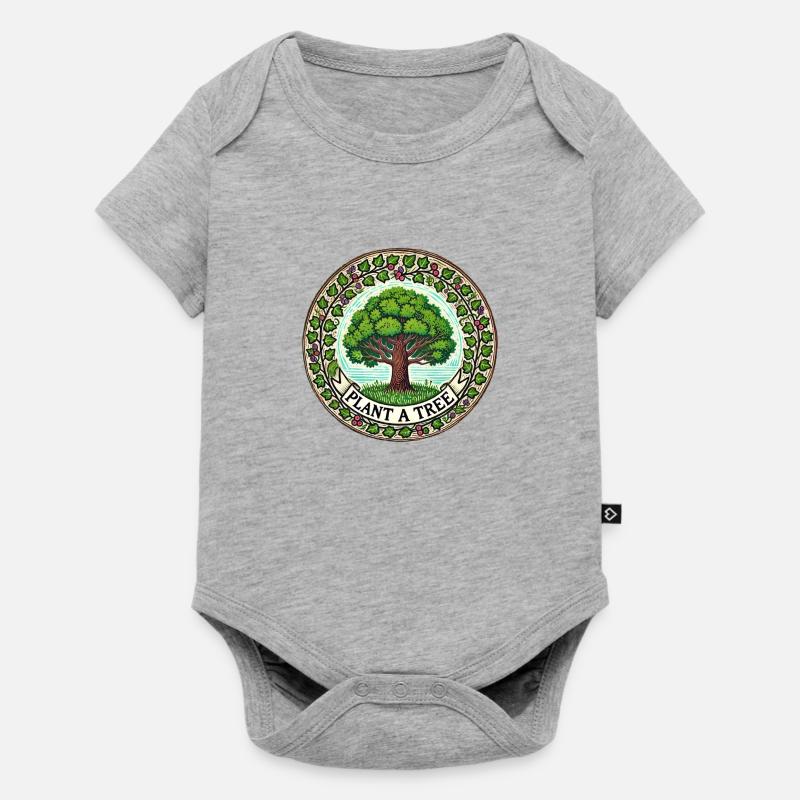 Planter un arbre - Body à manches courtes Premium Bébé - gris chiné