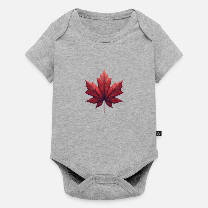 Maple Leaf Maple - Baby Premium short-sleeve bodysuit - heather grey