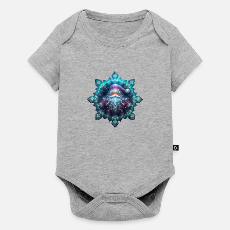 Père Noël Flocon - Body à manches courtes Premium Bébé - gris chiné