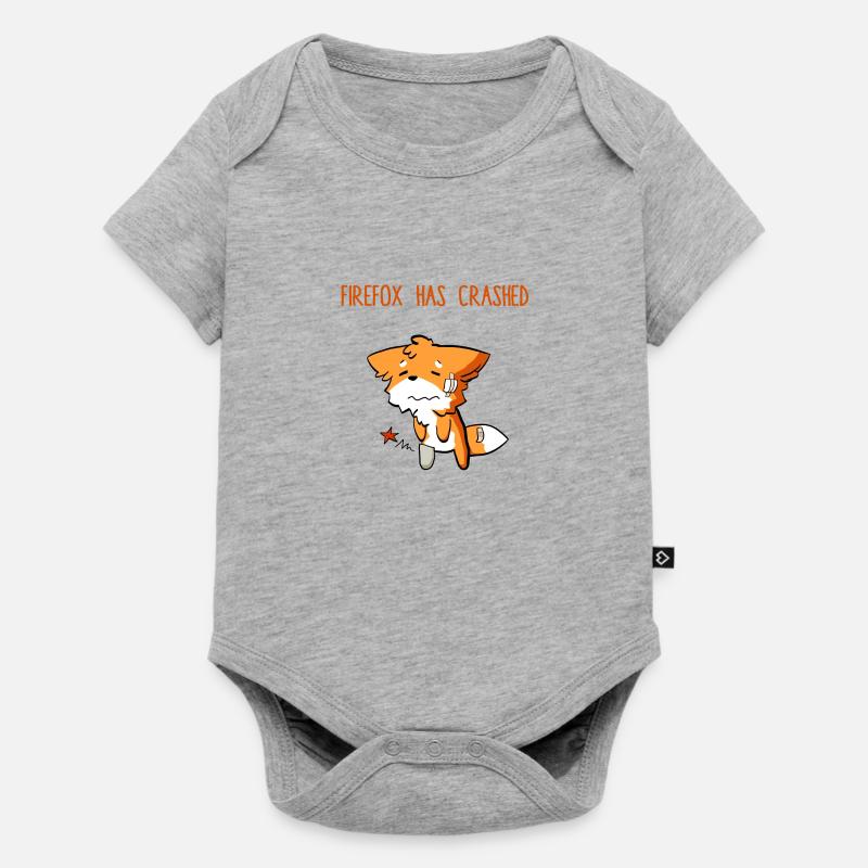 Firefox has crashed - Body à manches courtes Premium Bébé - gris chiné