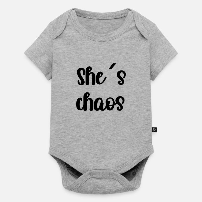 Elle s ́chaos - Body à manches courtes Premium Bébé - gris chiné