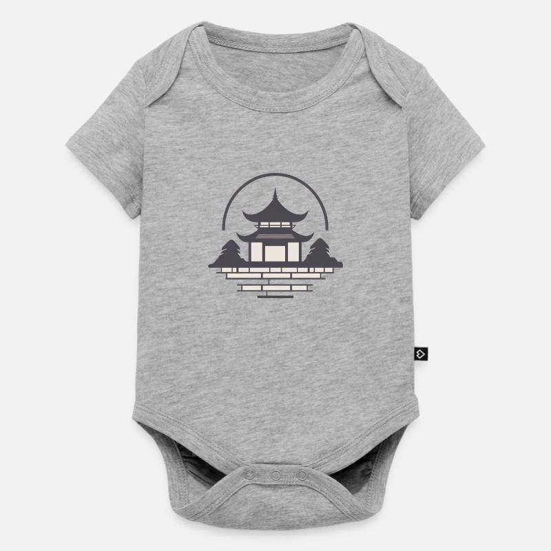 Pagode - Body à manches courtes Premium Bébé - gris chiné