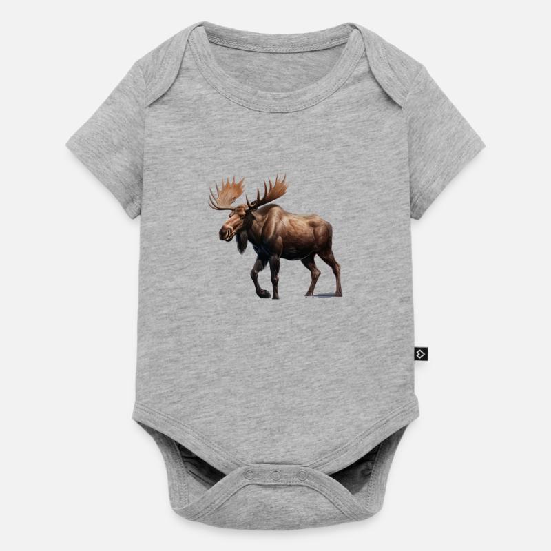 Élan - Body à manches courtes Premium Bébé - gris chiné