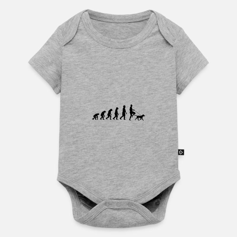 Labrador Evolution - Baby Premium Kurzarmbody - Grau meliert