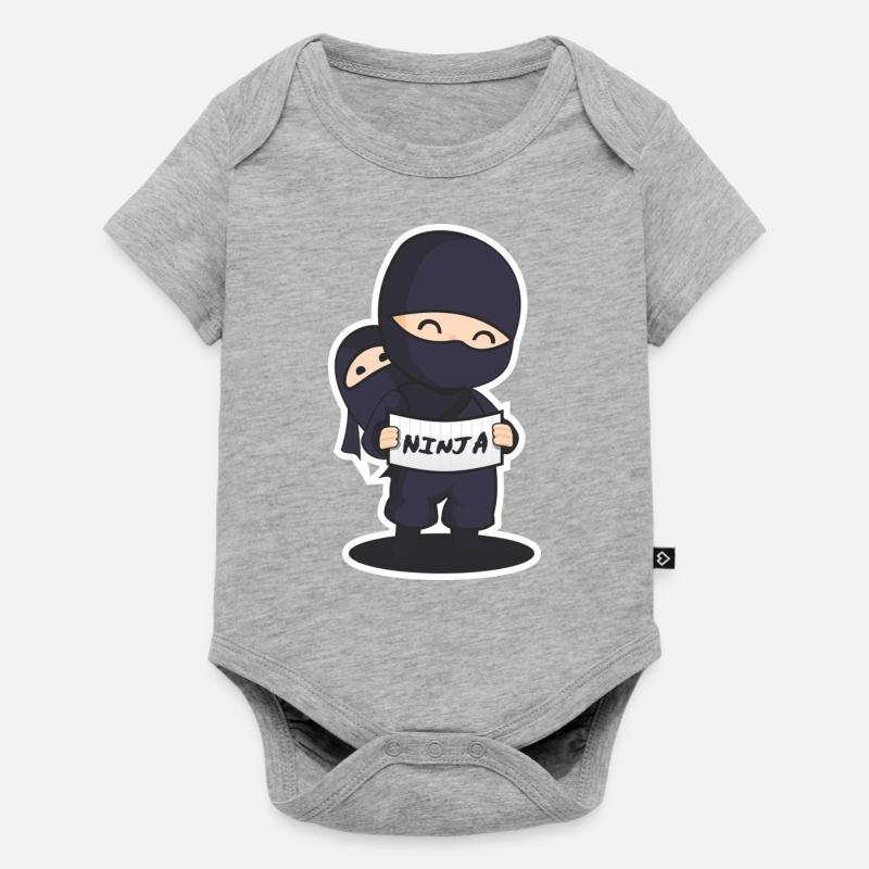 Ninja - Body à manches courtes Premium Bébé - gris chiné