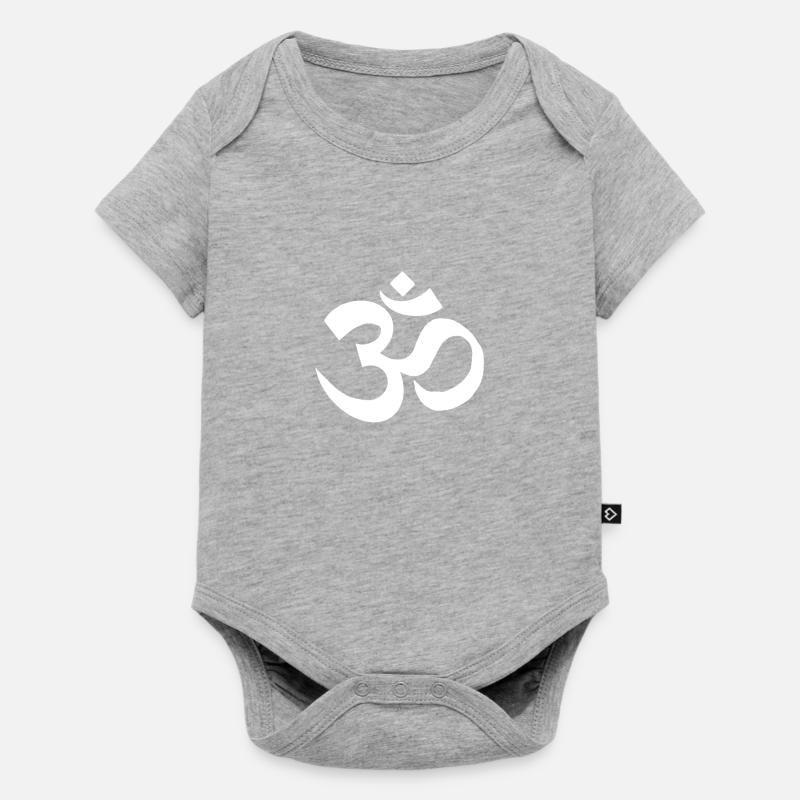 Om symbol - Baby Premium short-sleeve bodysuit - heather grey