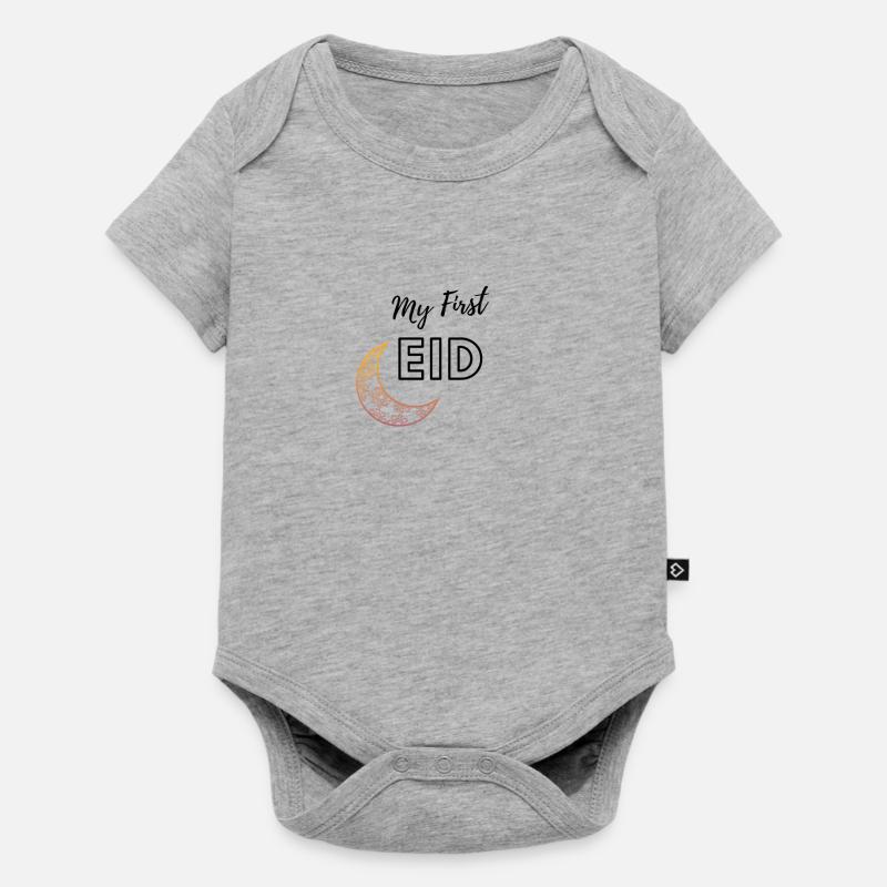 Ma première tenue EID pour bébé - Body à manches courtes Premium Bébé - gris chiné