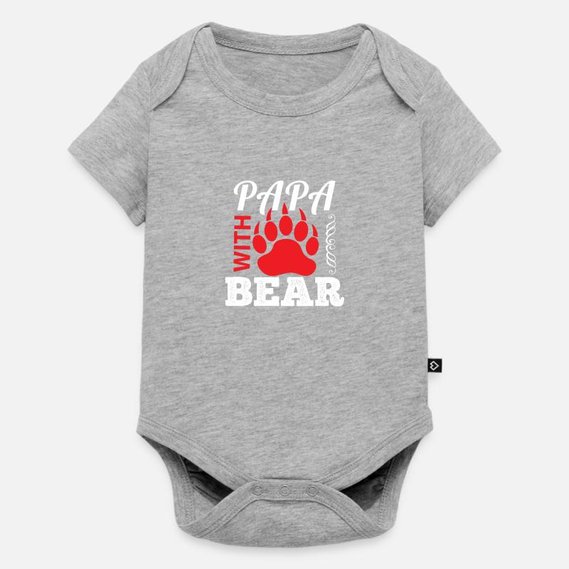 Papa Bear - Body à manches courtes Premium Bébé - gris chiné