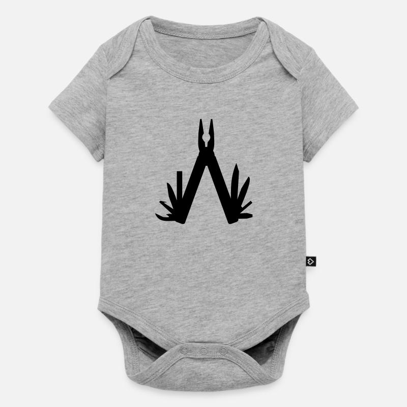 multitool - Baby Premium Kurzarmbody - Grau meliert