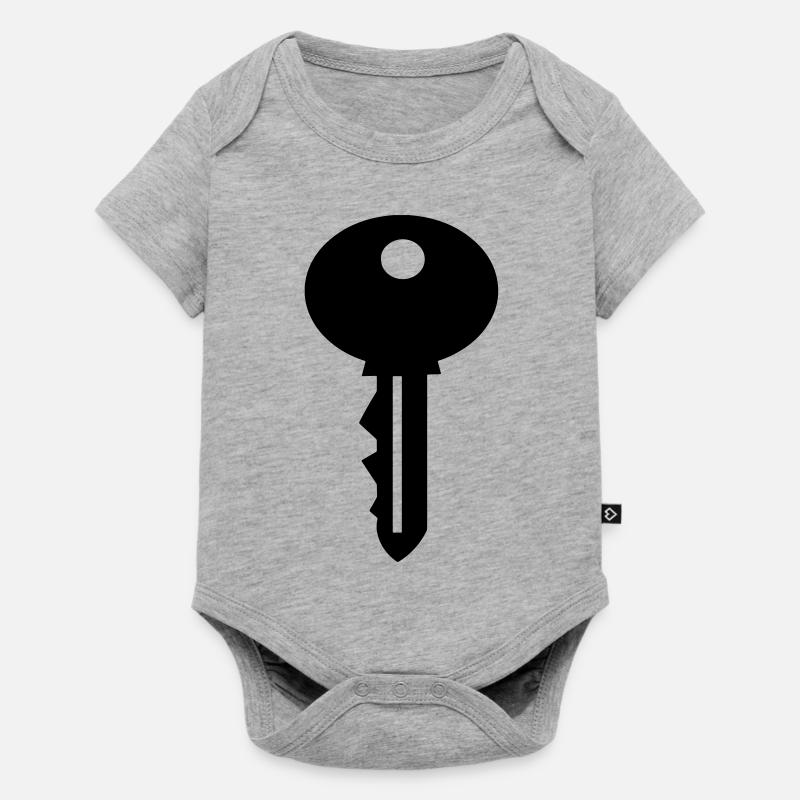 Clé - clé - Clé - Body à manches courtes Premium Bébé - gris chiné