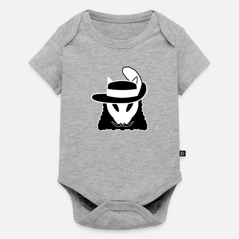 D’Artekuroeil - Body à manches courtes Premium Bébé - gris chiné