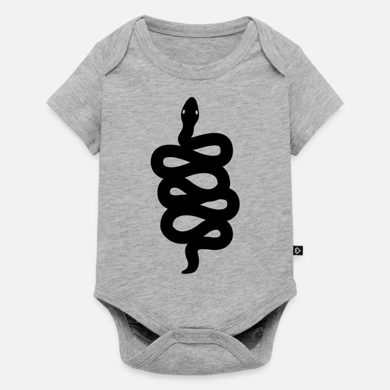 snake serpent - Baby Premium short-sleeve bodysuit - heather grey