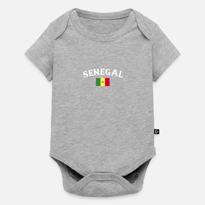 Sénégal Drapeau Sénégal Sénégal - Body à manches courtes Premium Bébé - gris chiné