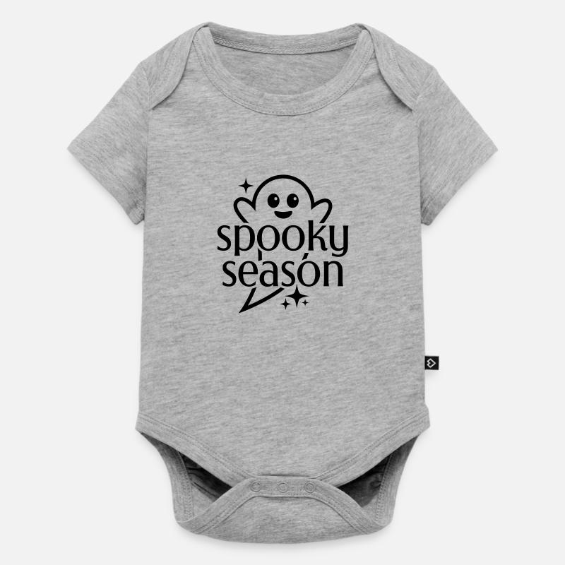 Fantôme de la saison effrayante - Body à manches courtes Premium Bébé - gris chiné