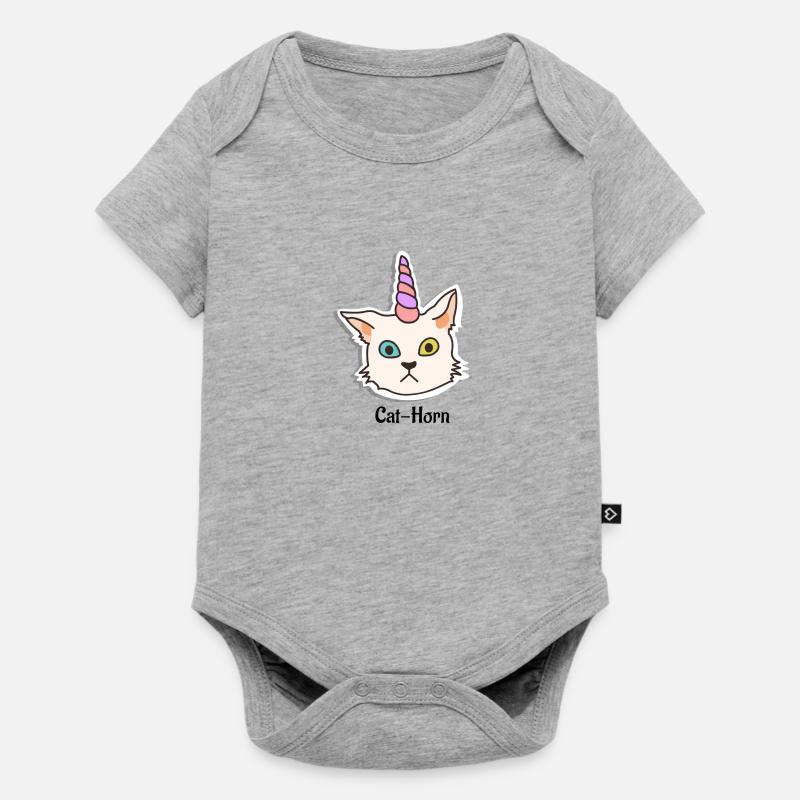 Cat Horn - Body à manches courtes Premium Bébé - gris chiné