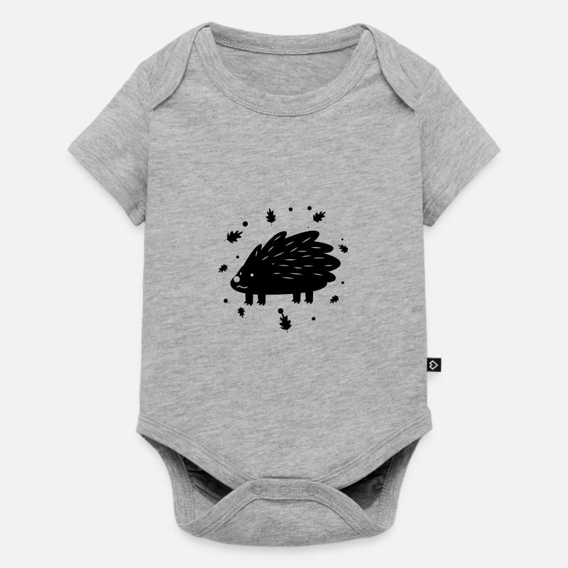 Hérisson - Body à manches courtes Premium Bébé - gris chiné