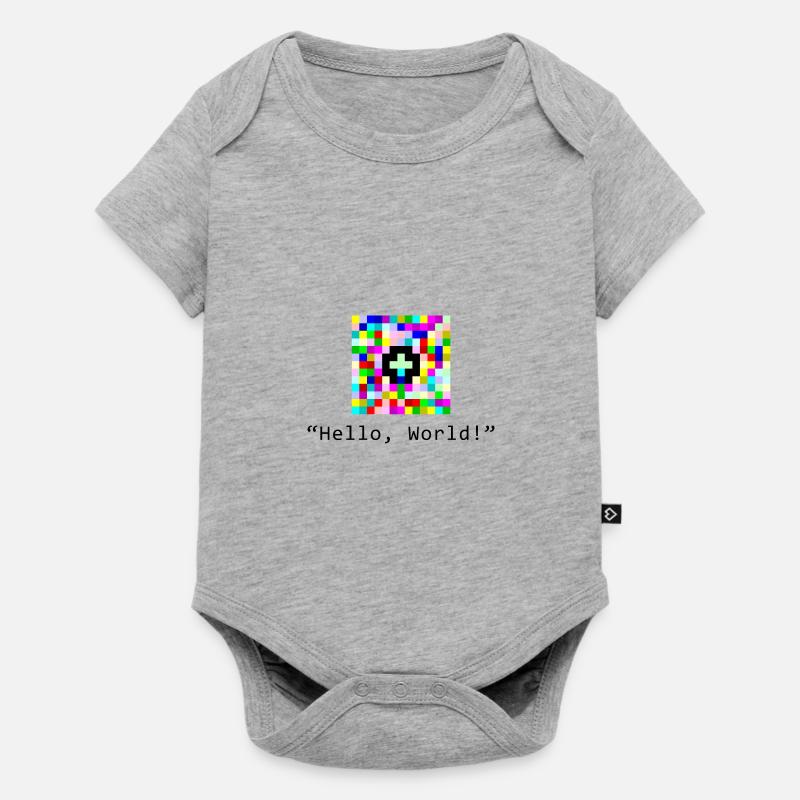 Hello World en langage de programmation Piet - Body à manches courtes Premium Bébé - gris chiné