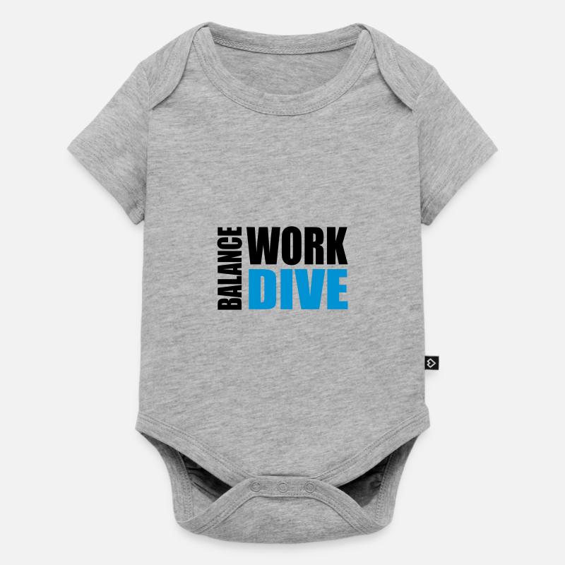 WORKDIVEBALANCE - Body à manches courtes Premium Bébé - gris chiné