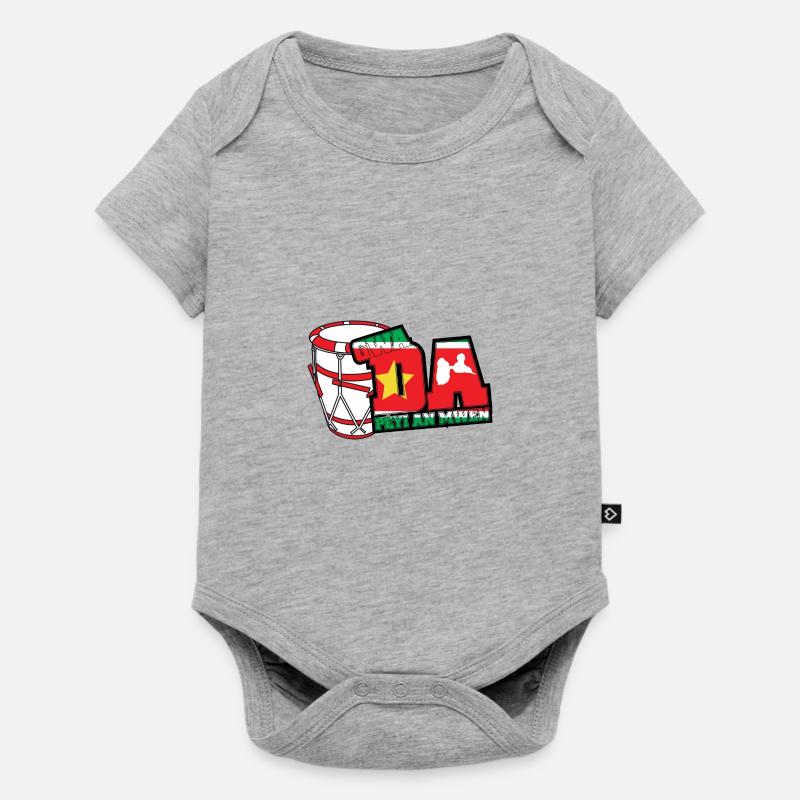 gwada peyi an mwen drapeau indépendantise gwada - Body à manches courtes Premium Bébé - gris chiné