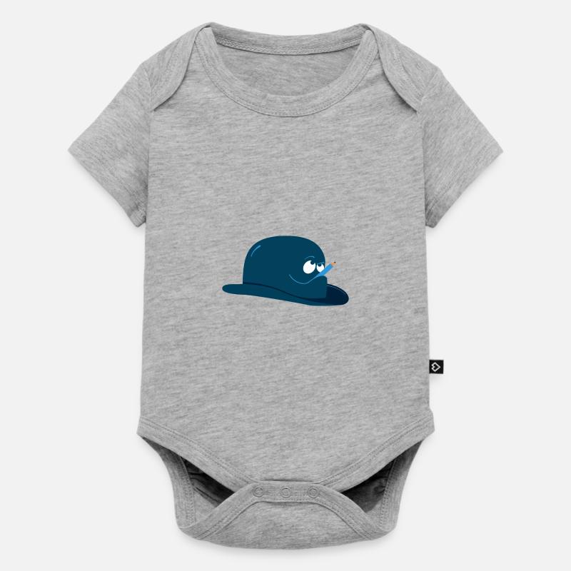 Thinking hat - Body à manches courtes Premium Bébé - gris chiné
