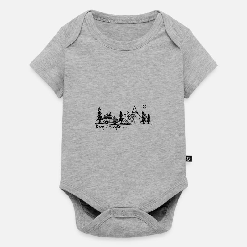 keep it simple - Body à manches courtes Premium Bébé - gris chiné