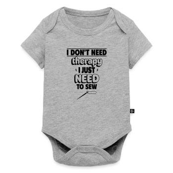 Aucune thérapie n’est nécessaire, juste de la couture - Body à manches courtes Premium Bébé - gris chiné - Devant