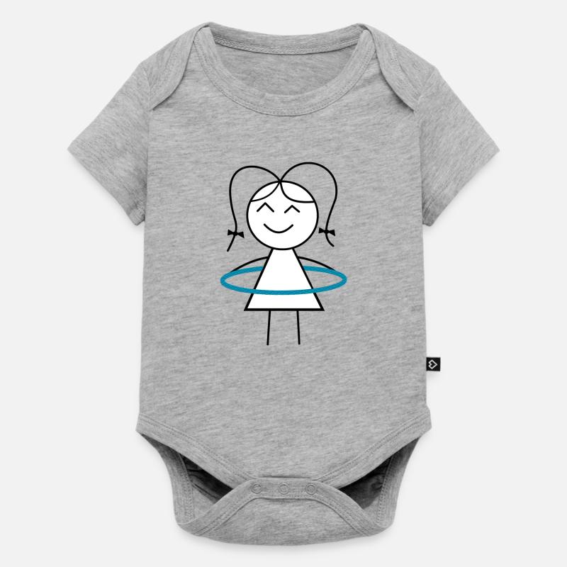 hula hoop - Body à manches courtes Premium Bébé - gris chiné