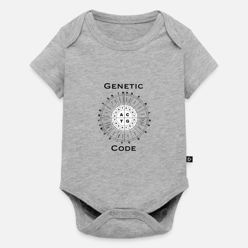 Genetic Code - Baby Premium Kurzarmbody - Grau meliert