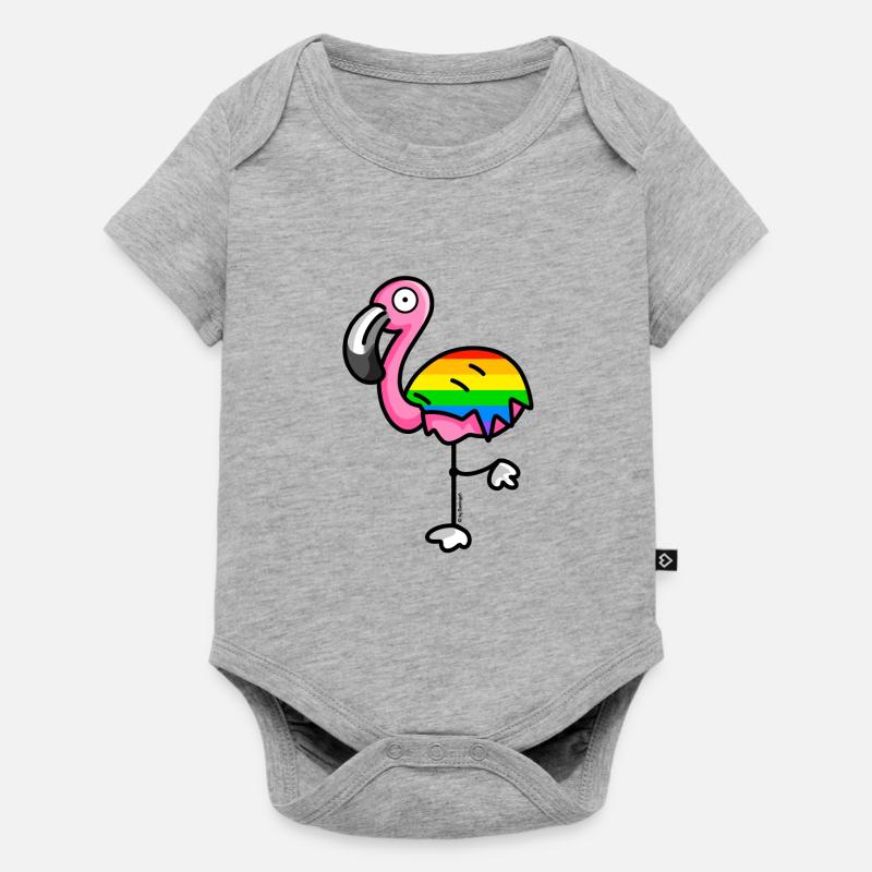 flamingo6 - Rainbow - Body à manches courtes Premium Bébé - gris chiné