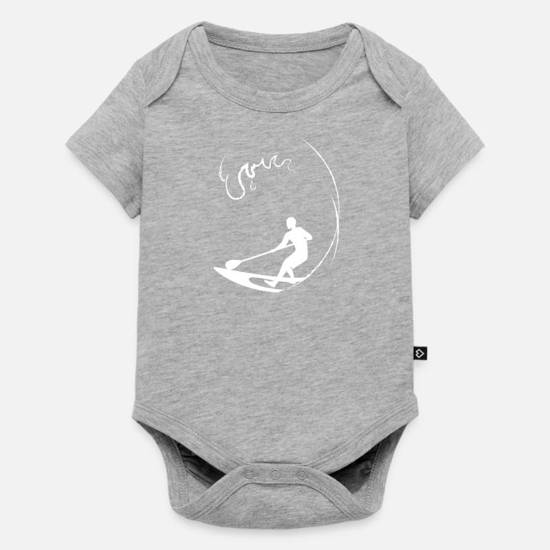 SUP Surfeur - Body à manches courtes Premium Bébé - gris chiné