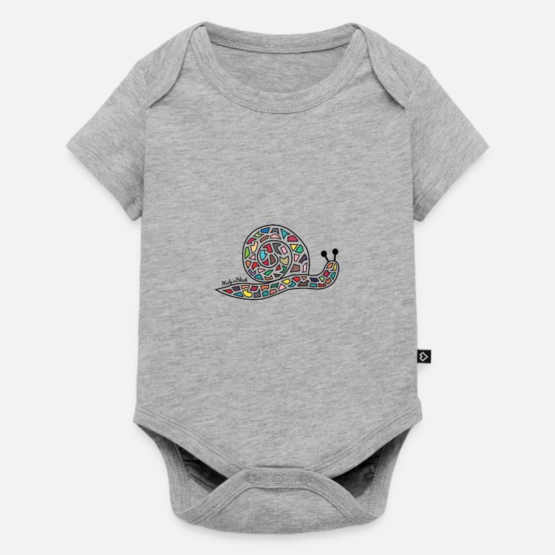 Escargot - Body à manches courtes Premium Bébé - gris chiné