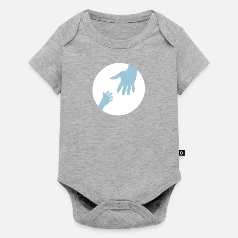 hands - Body à manches courtes Premium Bébé - gris chiné