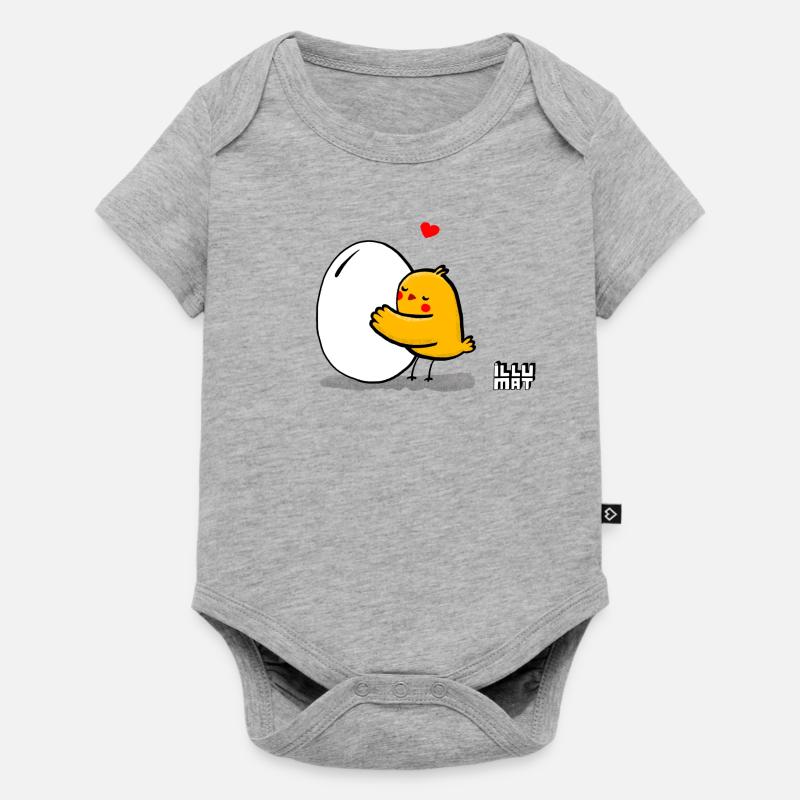 Sibling Egg - Baby Premium short-sleeve bodysuit - heather grey