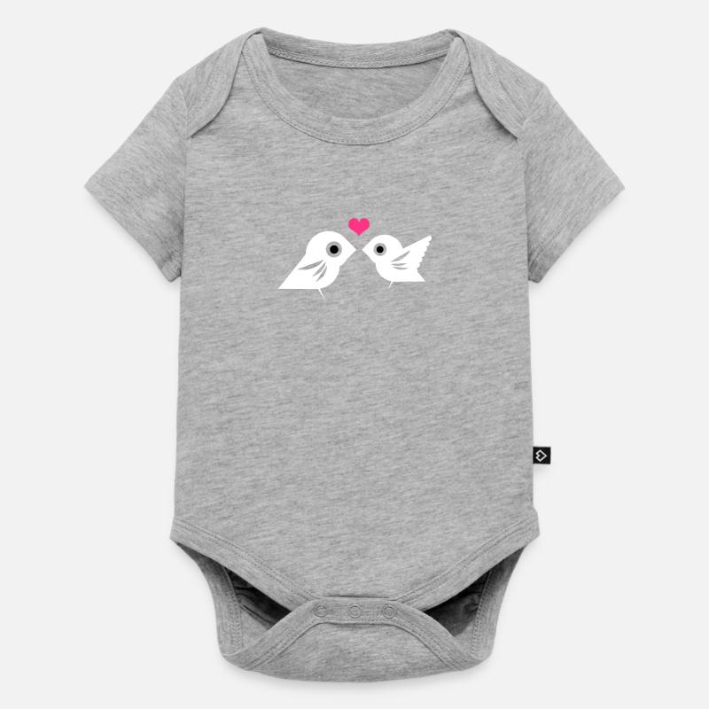 Perruches - Body à manches courtes Premium Bébé - gris chiné